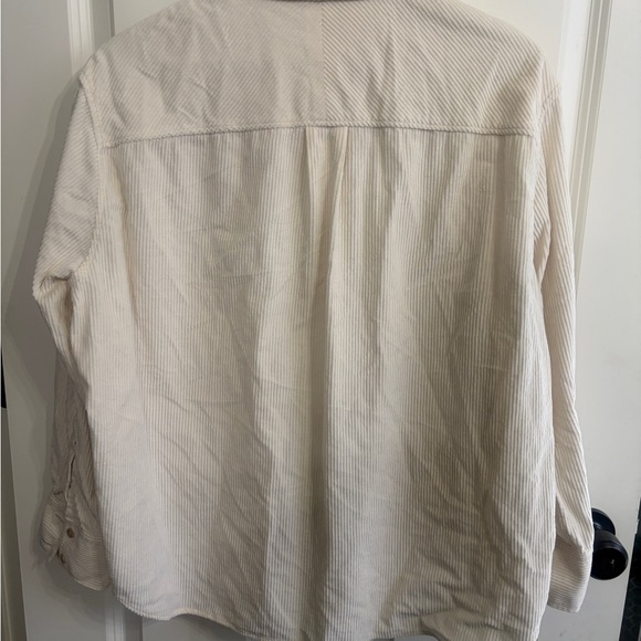 AYR size L ivory Deep End Cordoroy shirt. Super soft. Layer with texture. - Picture 9 of 10